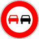 No overtaking - Proibido ultrapassar